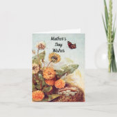 Vintage Moederdag Wenskaart Kaart (Voorkant)