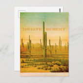 Vintage Mojave Desert Travel Briefkaart (Voorkant / Achterkant)