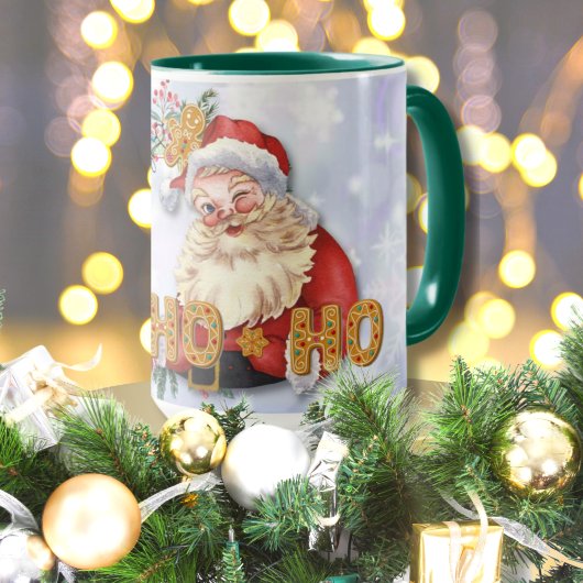 Vintage Mok Santa & Gingerbrood Ho-Ho-Ho-Koffie