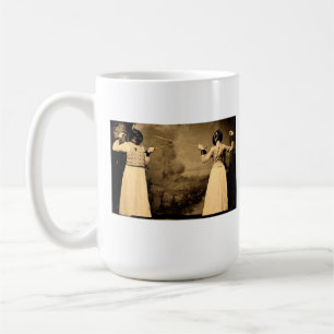 Vintage Mok van afschermingskoffie voor vrouwen