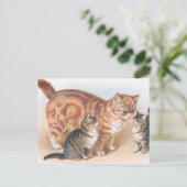 vintage "Momma Cat" Briefkaart (Staand voorkant)