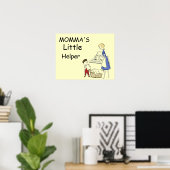 Vintage Momma's Poster met kleine helper (Thuiskantoor)