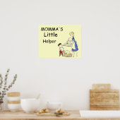 Vintage Momma's Poster met kleine helper (Keuken)
