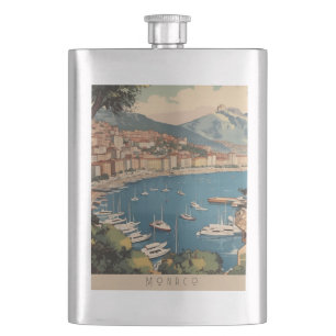 Vintage Monaco Haven Reis Scene Aangepaste Tekst Flacon