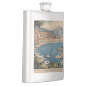 Vintage Monaco Haven Reis Scene Aangepaste Tekst Flacon (Rechts)