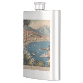 Vintage Monaco Haven Reis Scene Aangepaste Tekst Flacon (Links)