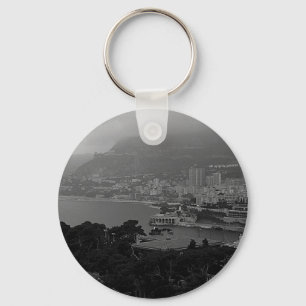 Vintage Monaco Monte-Carlo kustzicht horloge Sleutelhanger