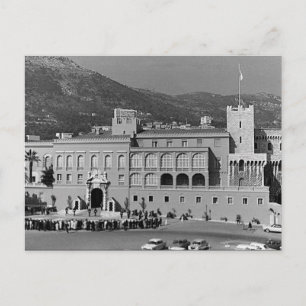 Vintage Monaco Vorstendom vierkant paleis Briefkaart
