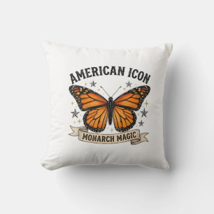 Vintage Monarch Vlinder Amerikaanse Icoon Lenden K Kussen