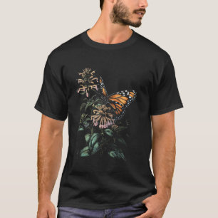 Vintage Monarch Vlinder Bijenbalm Bloemenmeisje Pl T-shirt