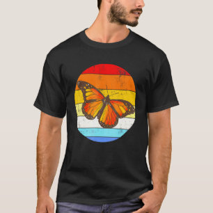 Vintage Monarchvlinder Retro Rups T-shirt