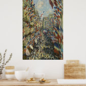 Vintage Monet Franse Vlag Parijs Straatkunst Poster (Keuken)