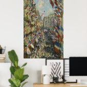 Vintage Monet Franse Vlag Parijs Straatkunst Poster (Thuiskantoor)
