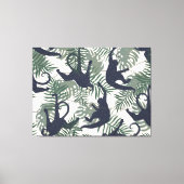 Vintage Monkey Pattern Canvas Afdruk (Voorkant)