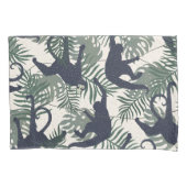 Vintage Monkey Pattern Kussensloop (Voorkant)