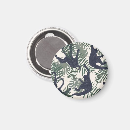 Vintage Monkey Pattern Magneet (Voorkant / Achterkant)