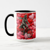 Vintage mono en koffiemok de mok (Links)
