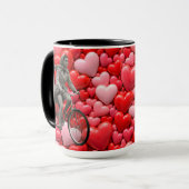 Vintage mono en koffiemok de mok (Voorkant links)