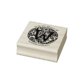 Vintage Monogram Bloemen Van de Bibliotheek Van Rubberstempel (Stempel)