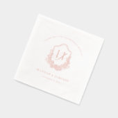 Vintage Monogram | Bloemrijke Boho Bruiloft Folie Servetten (Links)