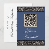 Vintage Monogram F Art Nouveau Letter F Kaart (Voorkant / Achterkant)