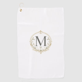 vintage monogram golf handdoek