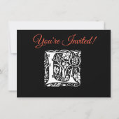 Vintage Monogram L Art Nouveau Kaart (Voorkant)