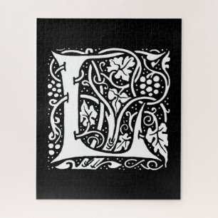 Vintage Monogram L Art Nouveau Legpuzzel