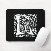 Vintage Monogram L Art Nouveau Muismat (Met muis)