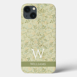 Vintage Monogram Morris Jasmine Bloemen & Bladeren Case-Mate iPhone Case