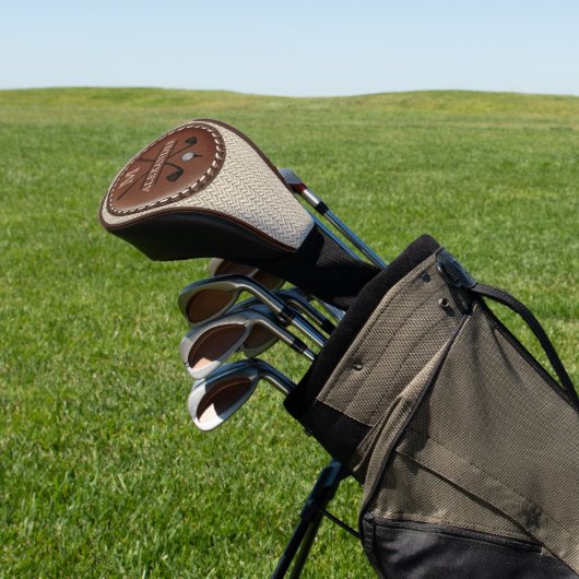 Vintage Monogram Naam Logo Golfheadcover (Insitu)