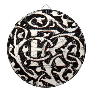 Vintage Monogram R Art Nouveau Dartbord