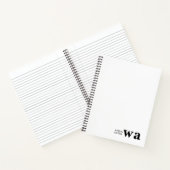 Vintage Monogram Retro Minimalistisch Ontwerp Notitieboek (Binnen)