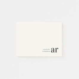 Vintage Monogram Retro Typografie Minimalistisch Post-it® Notes