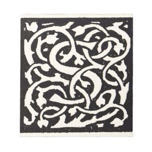 Vintage Monogram S Art Nouveau Letter Notitieblok