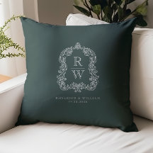 Vintage Monogram Wapenstempel Namen Donkergroen Hu