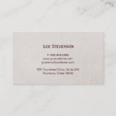 Vintage Monogrammed Elegant Scrolls Visitekaartje (Achterkant)