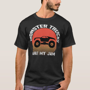 Vintage Monster Truck are My Jam funny Truck Boys T-shirt
