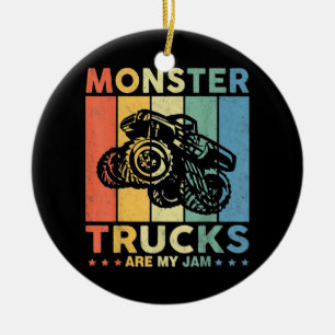 Vintage Monster Truck Are My Jam Keramisch Ornament