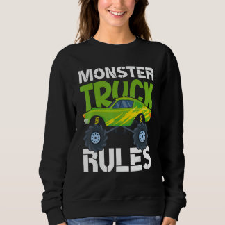Vintage Monster Truck Rules Cool Engines Truck  1 Trui