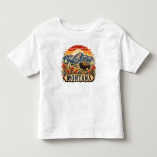 Vintage Montana Bergen PNG Grafisch Ontwerp Kinder Shirts