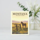 Vintage Montana Briefkaart (Staand voorkant)