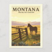 Vintage Montana Briefkaart (Voorkant)