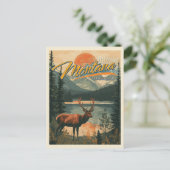 Vintage Montana Briefkaart (Staand voorkant)