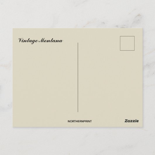 Vintage Montana Briefkaart (Achterkant)