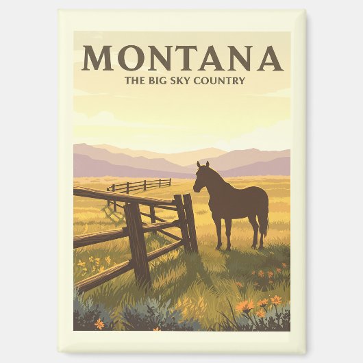 Vintage Montana Magneet (Voorkant)