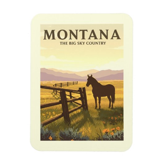 Vintage Montana Magneet (Verticaal)