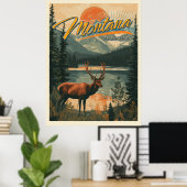 Vintage Montana Poster (Thuiskantoor)