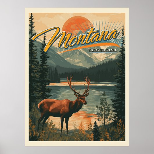 Vintage Montana Poster (Voorkant)