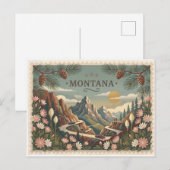 Vintage Montana-reisposter Kunst Briefkaart (Voorkant / Achterkant)